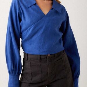 NWT R.G. Kane Rosie Wrap Blouse